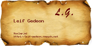 Leif Gedeon névjegykártya